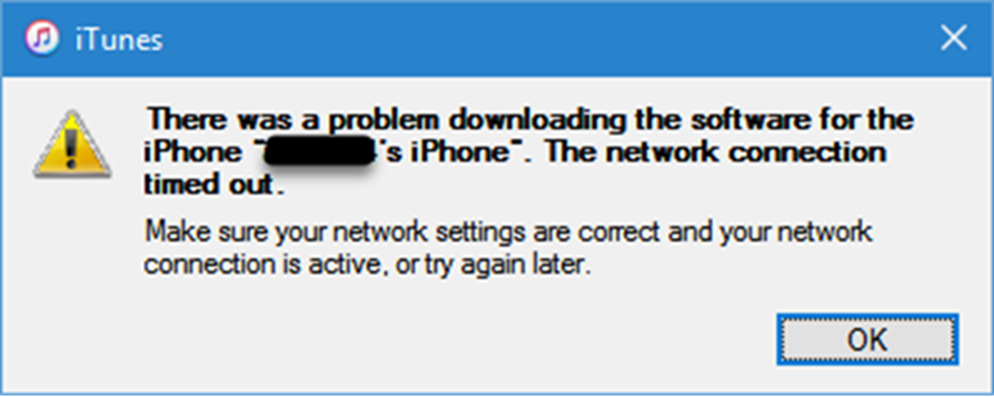 Itunes problem downloading software for iphone