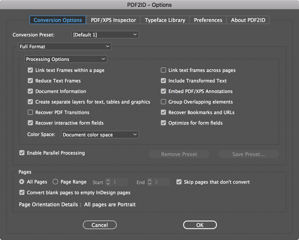 Export pdf to indesign